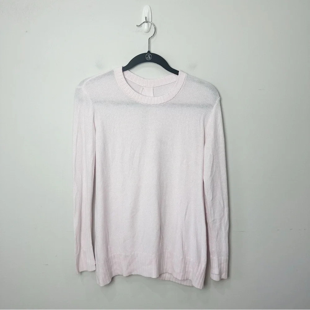 Lululemon Sincerely Yours Open Back Sweater Pink Glow Lightweight Thumbholes